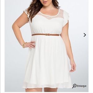 Torrid Ruffle Lace Inset Skater Dress EUC - 1x